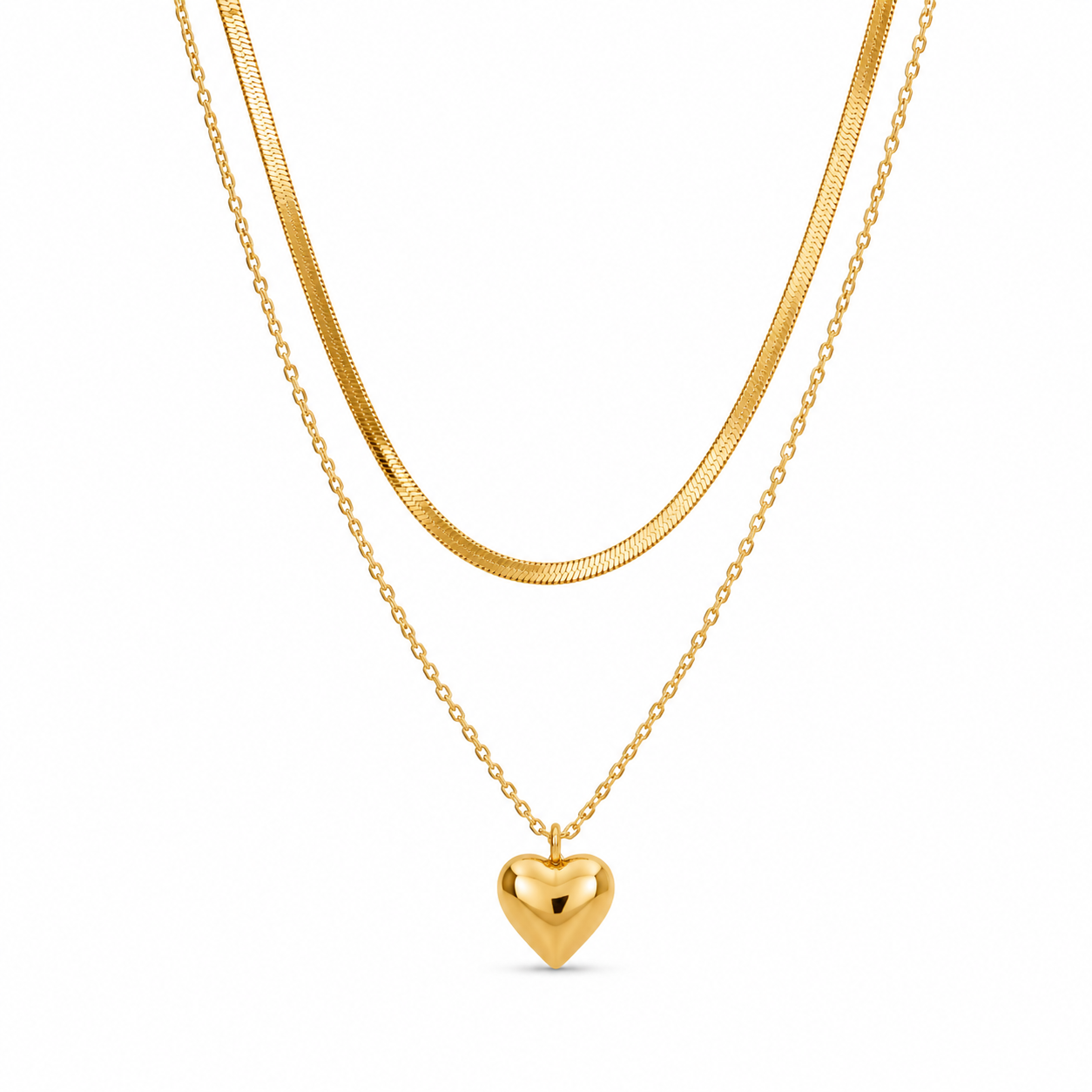 Celeste Layered Heart Necklace