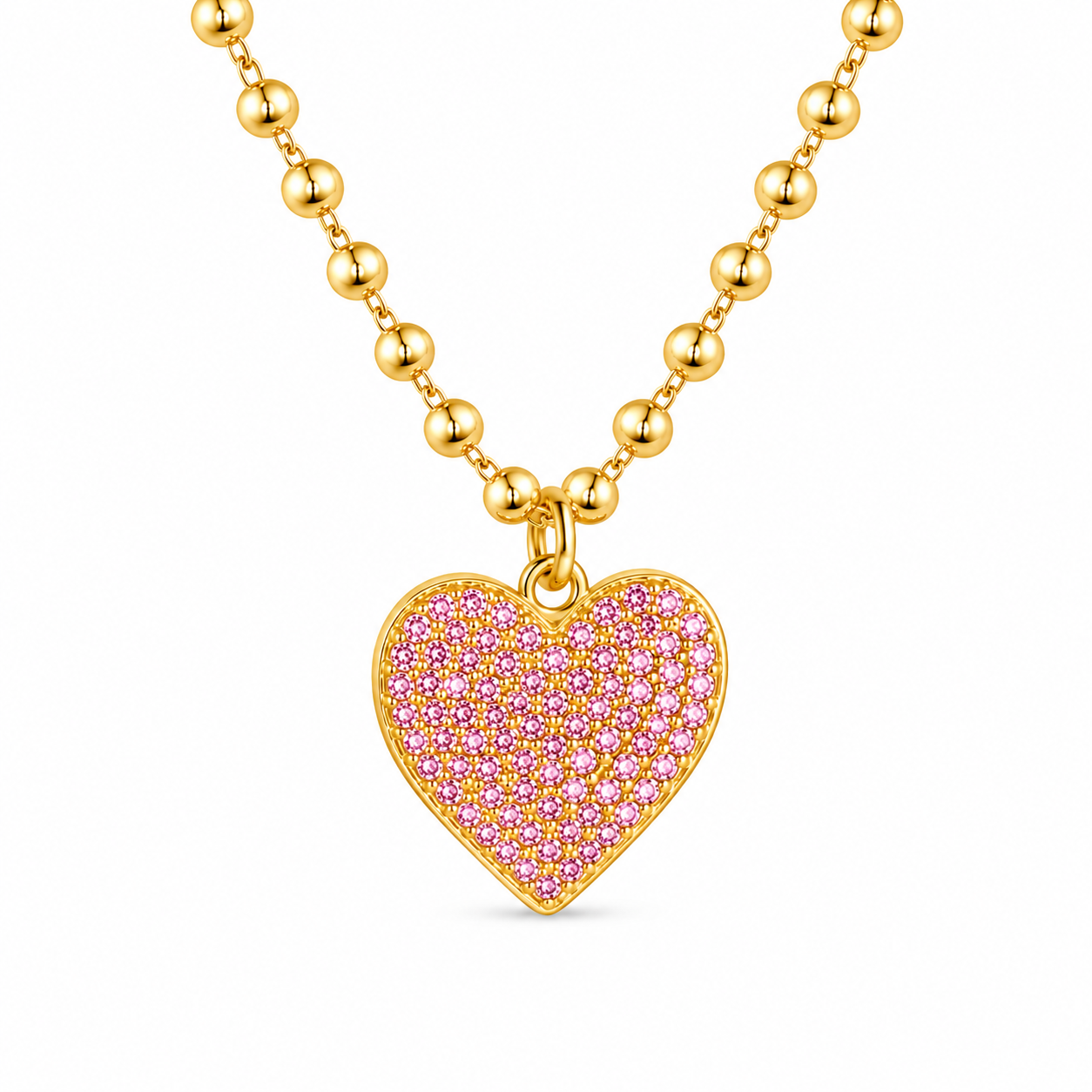 Aria Blush Heart Necklace