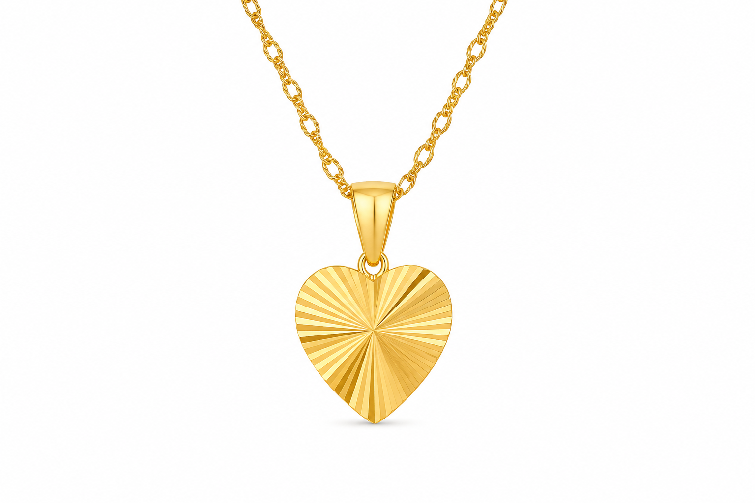 Gold Crescent Moon Pendant Necklace